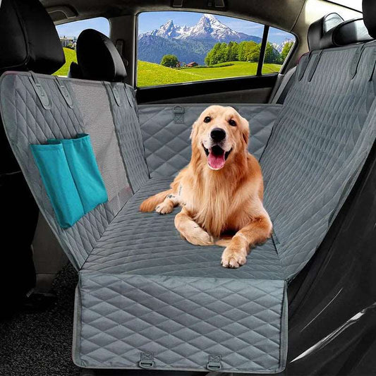 Car Pet Seat Pad - Waterproof and Dirt Resistant - Double Zipper - 143×153CM - Solid Color - Rear Seats Cushion for Multiple Car Models Beacon Bazar