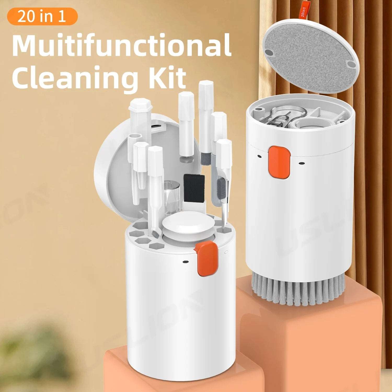 Versatile 20-in-1 Cleaning Kit: Laptop, Tablet, Phone, Computer, Portable Keyboard Cleaner, Earphone Brush for AirPods Beacon Bazar